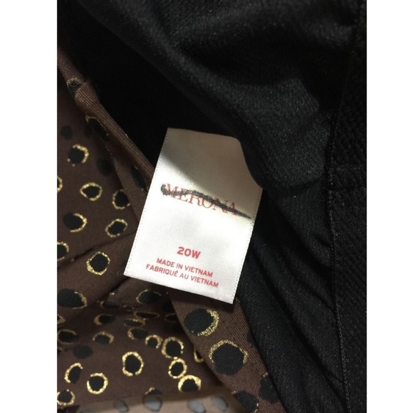 Merona Plus Size 20W Tankini Top Brown Black Polka - Picture 8 of 8